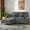Gray, variant on Vintagearth 73.5'' Sectional Modular Sofa Cloud Couch with 1 Ottomans & 4 Pillows Tool-free Easy Assembly for Living Room Apartment, Green