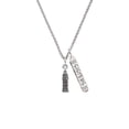 thumbnail image 2 of Delight Jewelry Silvertone London's Big Ben Clock Tower Silvertone Sisters Best Friends Forever Bar Charm Necklace, 23", 2 of 4