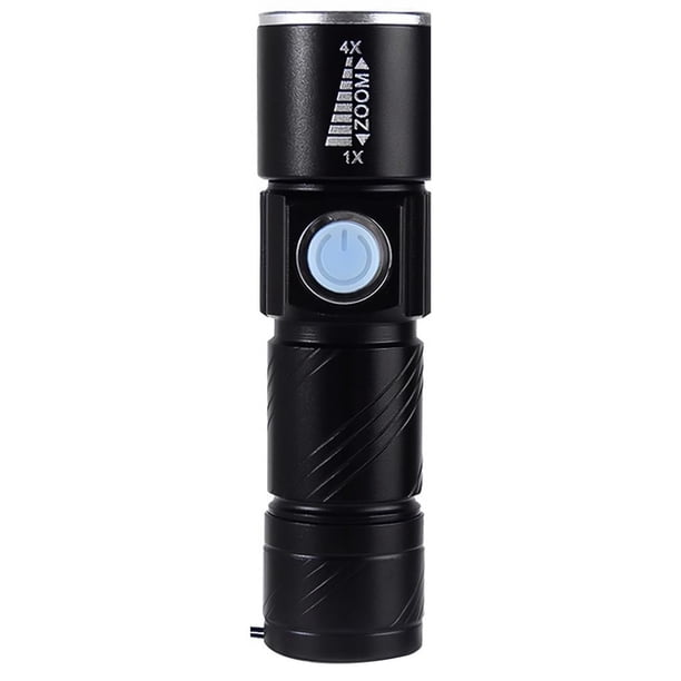 Linterna Para Exteriores Tipo De Cabezal De Enfoque Giratorio Linterna Carga Usb Linterna Luminosa Con Interruptor Táctil Para Acampar Al Aire Libre Kearding HA022468-00