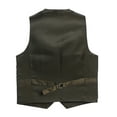 thumbnail image 2 of Gioberti Boy's Tweed Plaid Formal Suit Vest, 2 of 3