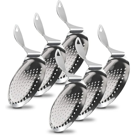 

- Stainless Steel Bent Handle Julep Style Cocktail Bar Strainer Polished Finish Bar Pack