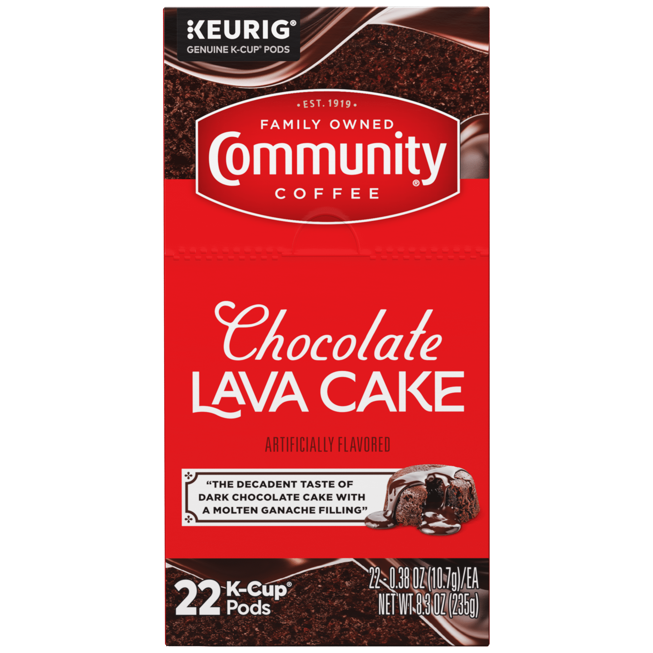 Community® Coffee Chocolate Lava Cake Coffee Single-Serve Cups 22 Count Box
