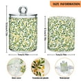 thumbnail image 5 of Yayeee 2 Pack Qtip Holder Bathroom Cotton Swab Canister with Lid Clear Dispenser Set, Olive Leaf, 5 of 6