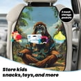 thumbnail image 5 of Naloa Forest Meditating Gorilla 2Pcs Anti-Kick Back Seat Cover Kick Mat, Car Seat Protector with 3 Storage Pockets, 5 of 8