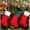 Red, variant on 3 Pcs Felt Christmas Stockings - 15 Inch Party Favors Xmas Decoration Rustic Christmas Santa Stockings for Holidays & Anniversaries