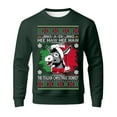thumbnail image 4 of Mens Christmas Sweatshirts Pullover Fall Funny Animal Long Sleeve Crewneck Soft Blend Mens Casual Clothing,Dark Green,S, 4 of 4