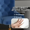 thumbnail image 6 of Velvet Armless Home Office Desk Chair, Swivel Height-Adjustable Small Cute Vanity Chair for Women/Girls, Comfy Makeup Chair with Rivet and Gold Base for Living Room, Bedroom(Blue), 6 of 18