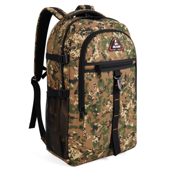 40L Outdoor Travel Backpack for Adults, Large Capacity Camo Backpack for Work Hiking Camping, Army Green - 8036