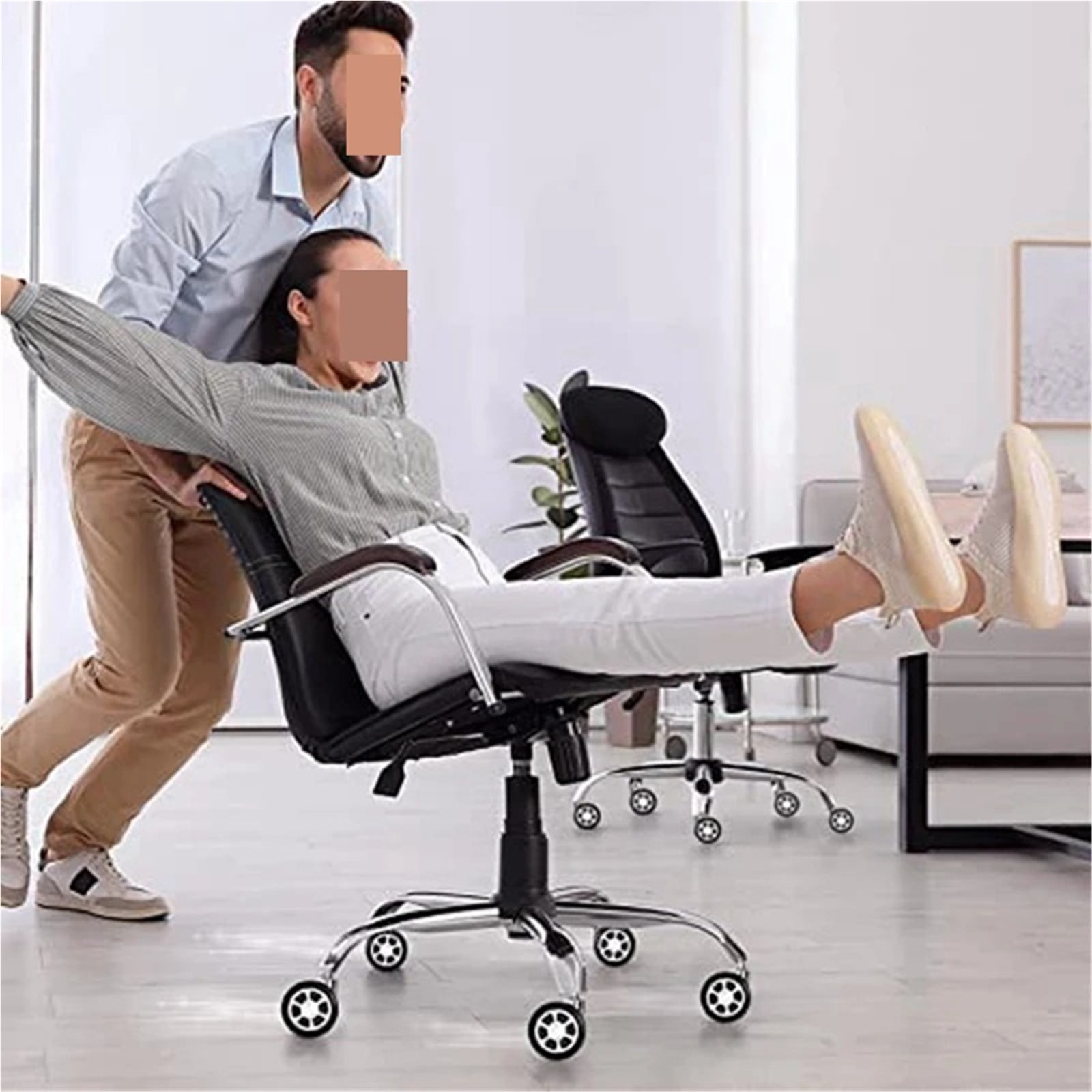5pcs Office Chair Caster Wheels Replacement Spare Parts Caster Desk Chair Wheels, Rolling Wheels , Chair Casters For Hardwood Floors ,Multiple Uses