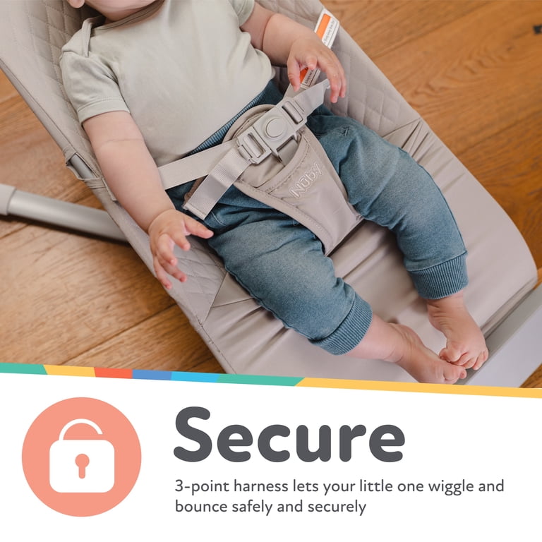 Nuby Portable Baby Bouncer Seat with Vibration and Sounds photo 4