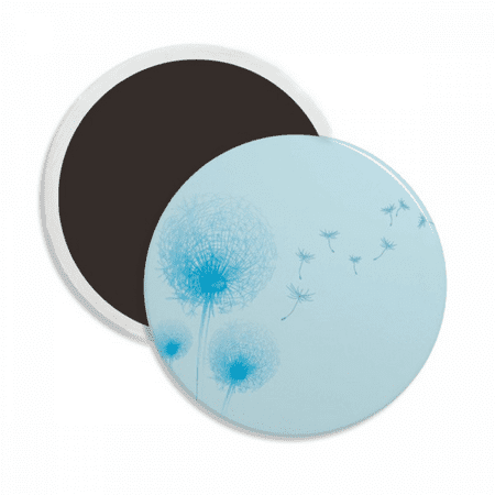 

Blue Flower Dandelion Round Ceracs Fridge Magnet Keepsake Decoration
