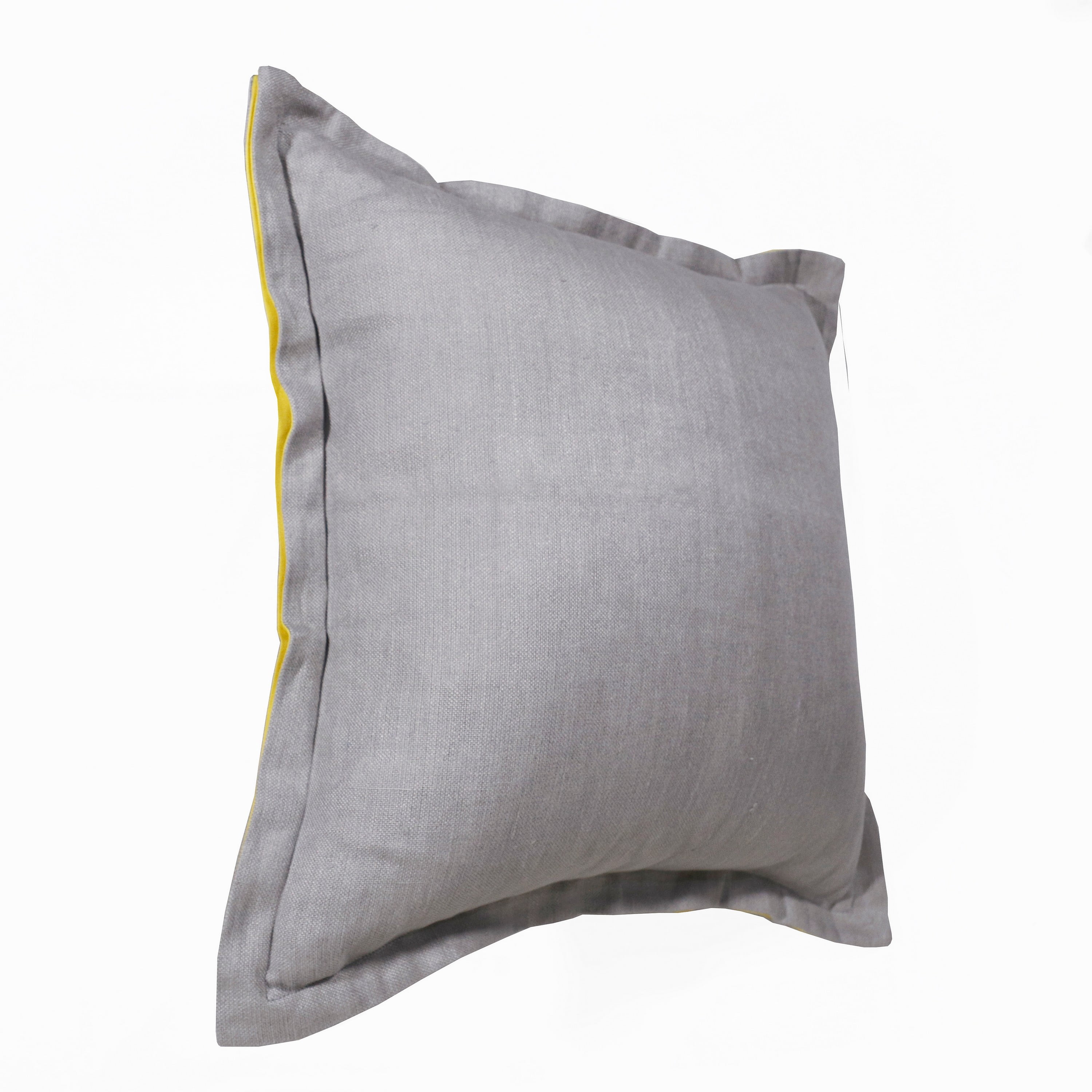 Harlow Hill Faye 20" x 20" Gray/Yellow Solid Linen Adult Decorative Throw Pillow Cover