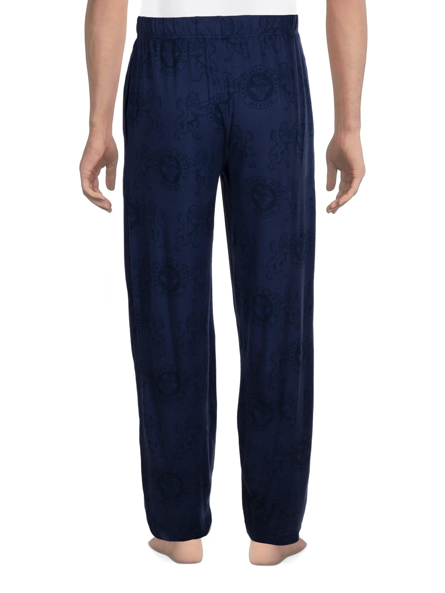 Men's Modelo Graphic Sleep Pants, Poly Spandex Beer Pajama Bottoms, Up to 2XL