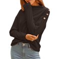 thumbnail image 1 of Sudadera de mujer, Sudadera de manga larga para mujer, jerséis casuales cálidos Tomshoo Café/Medio, 1 of 7