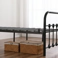thumbnail image 6 of Canddidliike Twin Size Bed Frame with Curved Frame Bed Head and Shell Decoration - Black, 6 of 10
