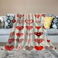 thumbnail image 2 of COMIO Heart Blanket Mothers Day Love Soft Throw Blanket Red Heart-Shaped Warm Lightweight Travel Plush Blanket Valentine's Day Romantic Decor Blanket Gifts for Mom Couple Family, 2 of 6