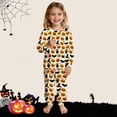 thumbnail image 2 of Miaoju Halloween Pajamas Set Print Top and Pant Set Cotton Home Clothes 2 Piece Pjs, 2 of 5