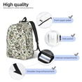 thumbnail image 4 of Lsque Skull with Cash Pattern Canvas Daypack, Durable Backpack, High-quality Versatile Backpack,Vintage Compact Backpack-Medium, 4 of 6