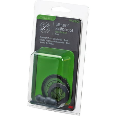 3M Littmann Stethoscope Spare Parts Kit, Classic II S.E., Black, 40005