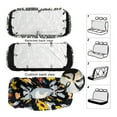 thumbnail image 6 of Pzuqiu 14 Pcs Auto Interior Covers Front Saddle Blanket Rear Split Bench Cover Steering Wheel Center Console Cushion Pad Shoulder Strap Pads Seat Headrest Coasters Keychain Bats Spider Web Pattern, 6 of 7