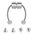 thumbnail image 1 of Anillos de Nariz Moda Herradura Magnética Sunnimix Plata, 1 of 6