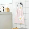thumbnail image 6 of GZHJMY Pink White Wildflowers Cotton Towels Set 2 Pcs Absorbent Hand Towel Face Towels Kitchen Towels Bath Towels for Bathroom Laundry Room Kitchen 16 x 28 Inches, 6 of 7