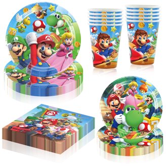 Amscan Super Mario Brothers Paper Cups – 48-Piece 9 Oz Disposable Party Cups For Birthday & Gaming Themes