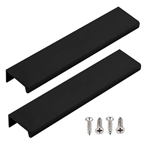 LICTOP 2pcs Modern Style Finger Edge Tab Pull Handle Door Knobs Drawer