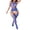 Blue, variant on Women Cutout Bodysuit with Garter Belt and Matching Stockings Strappy Design Lingerie for Special Date Night White Free Size