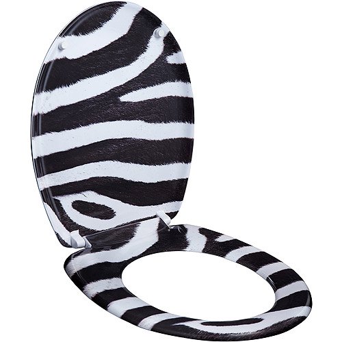 Designer Toilet Seat, Zebra
