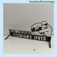 thumbnail image 2 of Handmadetneonsign Civil Engineer Metal Nameplate, Builder Work Career Desk Nameplate, Desk Name Plate Decor 56116, 2 of 4