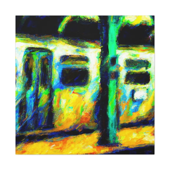 Subway Train Impressionism - Canvas