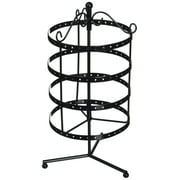 Darice 2025-512 4 Tier Round Metal Spinner Earring Rack 6.5''X6.3''X8.9''-Black