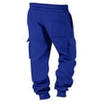 thumbnail image 4 of Men's Winter Work Pants with Multi-Pocket Design, Sweatpant Comfort for Casual Sports, Outdoor Activities, and Daily Wear (Warm & Functional),Royal Blue M, 4 of 5