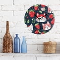 thumbnail image 3 of Cats with Strawberries Black 10 inch Wall Clocks Non Ticking Easy to Read Battery Decorative for Home Bathroom Kitchen Bedroom Living Room, 3 of 8