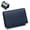 Denim Blue, variant on Unisex Business Card Holder Top Grain Leather Slim Wallet with Coin Pocket, Off-white