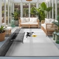Panda Bathtub 4x6ft Non Slip Area Rug Vintage Black White Panda Bathing ...