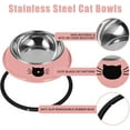 thumbnail image 3 of 2Pcs/3Pcs Cat Bowls Non-Slip Stainless Steel Small Cat Food Bowls Unbreakable Thicken Cat Feeder 7 Oz Cat Dishes Suitable for Indoor Small Pets Removable Rubber Base Easily Clean, 3 of 6