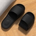 thumbnail image 4 of Shower Slippers for Women Foldable Slippers Lightweight EVA Non-Slip Quick-Drying Water-Resistant Portable Comfortable Bathroom Spa Hotel Travel Footwear,Black 44(US-9.5), 4 of 4