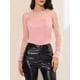 thumbnail image 5 of Blusa de manga larga de encaje con campana y cuello redondo, estampado de corazones y puntos, edición INSPIRE CHIC, M, rosa, 5 of 7