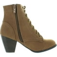 thumbnail image 2 of Top Moda Women's Scan-4 Cuban Heel Mid-Height Lace Up Ankle Boot, 2 of 4