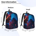thumbnail image 2 of Vsdgher Spooky Halloween Night Scene Print Canvas Backpack Travel Rucksack Unisex Knapsack 15.7/17.7Inch Laptop Backpack for Work,College-Medium, 2 of 5