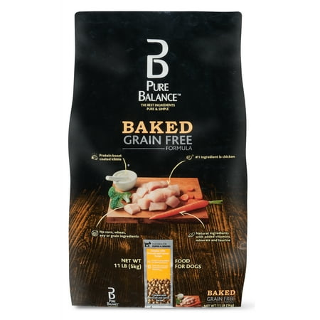 Pure Balance Baked Grain-Free Chicken with Broccoli & Carrot Recipe Dry Dog Food, 11 lb
