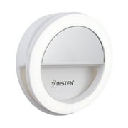 Insten 3" Mini LED Selfie Ring Light with Mirror and Clip for Video Photography, Laptop Tablet Cell Phone, Dimmable, 36 Beads, USB Powered