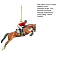 thumbnail image 5 of Acrylic Christmas Ornament Horse-riding Ornament 2d Flat Acrylic Horse Pendant Christmas Tree Backpack Hanging Decoration Gift for Horse Lovers, 5 of 5