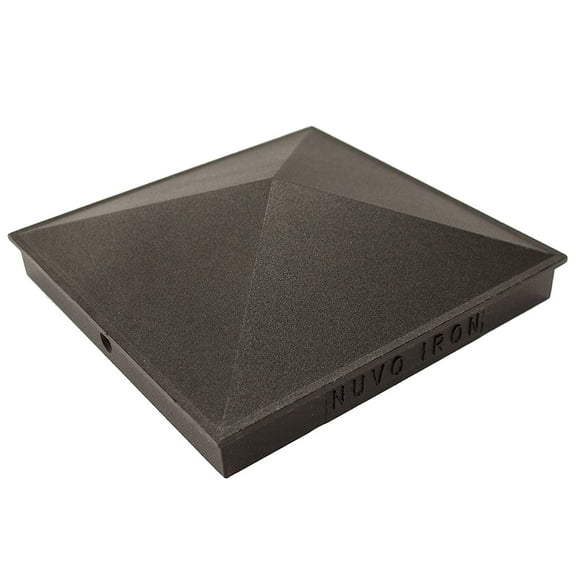 Nuvo Iron Pyramid Aluminium Post Cap for 7.5" x 7.5" / 8" x 8" Posts - Black
