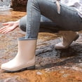 thumbnail image 5 of OKBOP Womens High Heels Mid-Calf Boots-Womens Short Boots Rain Boots Christmas Fashion Winter Boots for Women Clearance Beige, 5 of 6