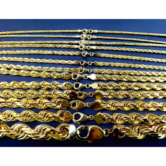 14K Yellow Gold Solid Rope Chain Necklace Jewelry 52.5g | 6.0mm | 20 Inches