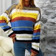 thumbnail image 2 of Fridja Tops à Épissure de Couleur Contrastée Automne et Hiver pour Femmes, 2 of 5