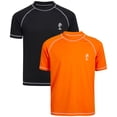 thumbnail image 2 of iXtreme Boys Rash Guard - 2 Pack Quick Dry UPF 50+ Sun Protection Swim Shirt for Boys (4-18), 2 of 7